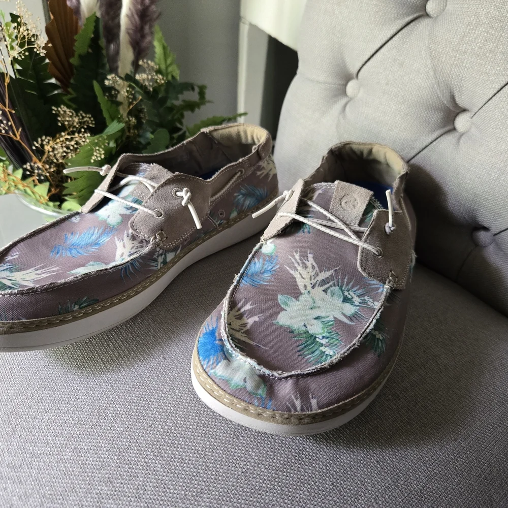 Clarks Men's Casual Floral Boat Shoes- Size 11½‎